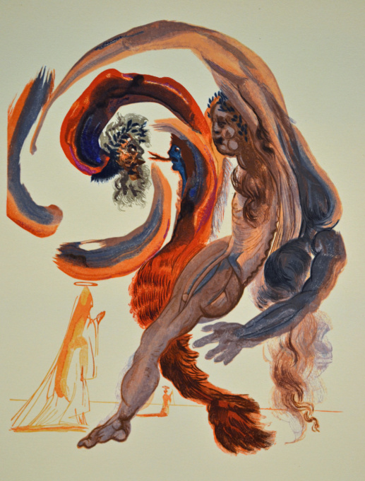 Divina commedia purgatorio 18 by Salvador Dali
