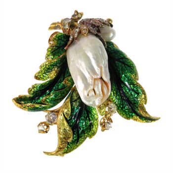 Unforgettable and Unique: The Enchantment of a Victorian Blister Pearl Brooch by Unknown artist
