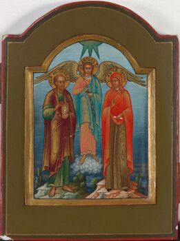No 12 Miniature Wedding Icon from the Old Believers by Old Believers Workshop