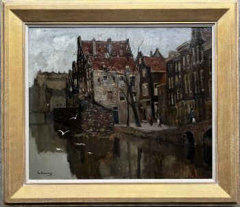 Grimburgwal te Amsterdam by Jan Korthals