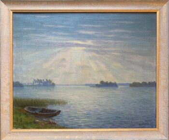 Zonsondergang boven de Vuntusplas by Dirk Smorenberg