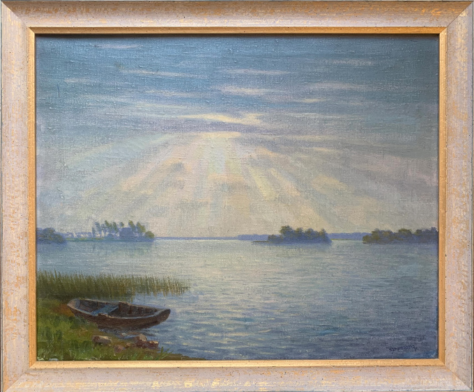 Zonsondergang boven de Vuntusplas by Dirk Smorenberg