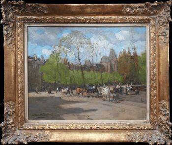 Stadhouderskade met Rijksmuseum by Nicolaas van der Waay