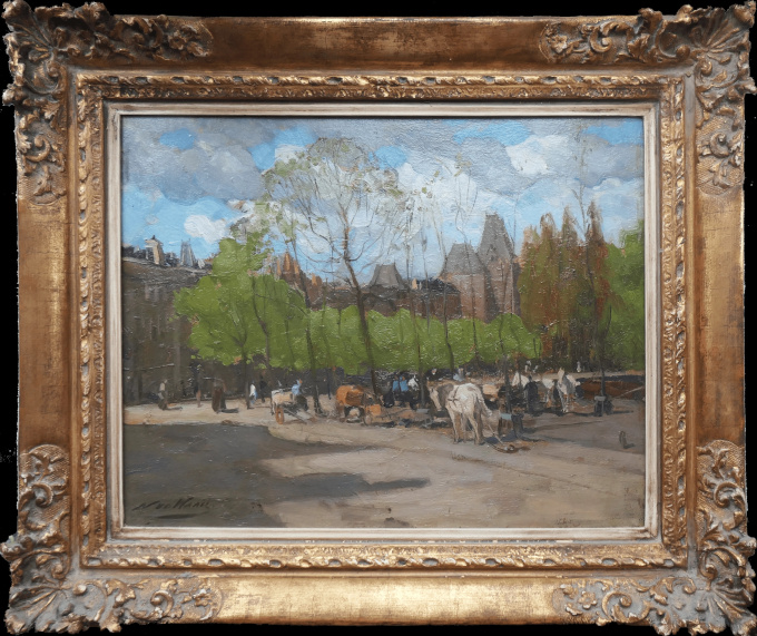 Stadhouderskade met Rijksmuseum by Nicolaas van der Waay