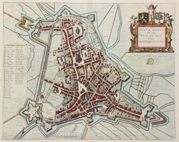 Old citymap of 's-Hertogenbosch by Joan Blaeu