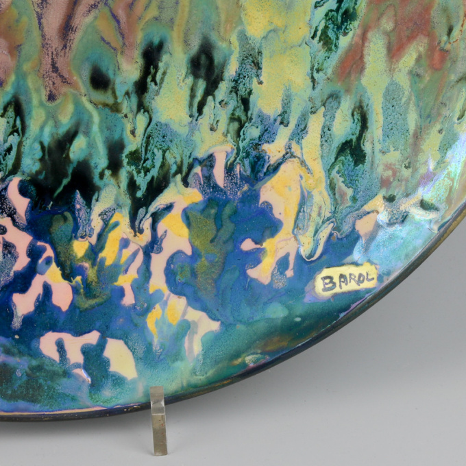 Deep sea landscape wall plate by Jean Barol