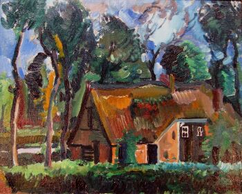 Boerenhuizen by Loe Saalborn