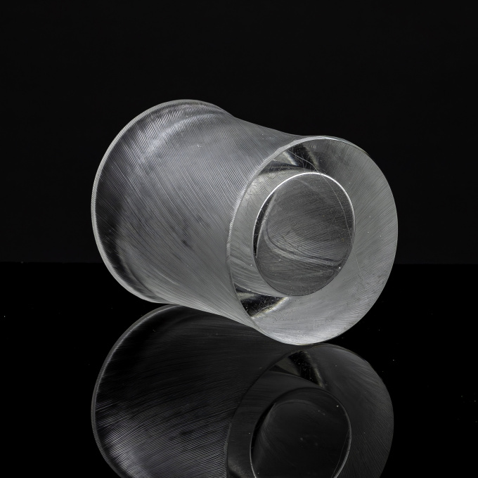 A comb-cut crystal Art object, model 3534 – Iittala Finland by Tapio Wirkkala