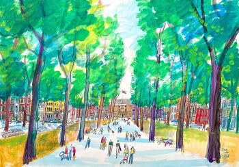 Lange Voorhout en Escher in het Paleis, Den Haag by Guus van Eck