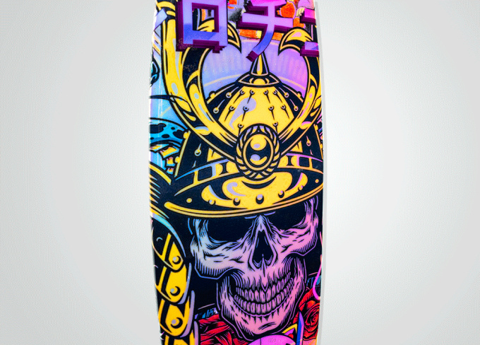 Tattoo Surfboard by Ghost Art
