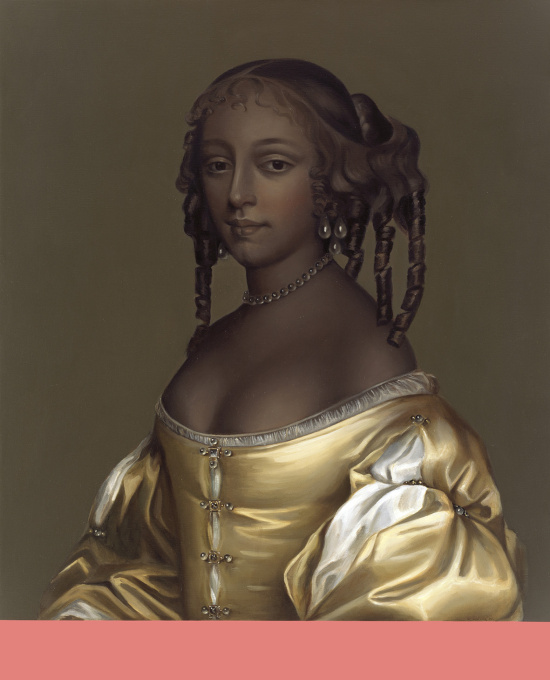 Dark Woman Pink Stipe by Mary Alacoque Waters