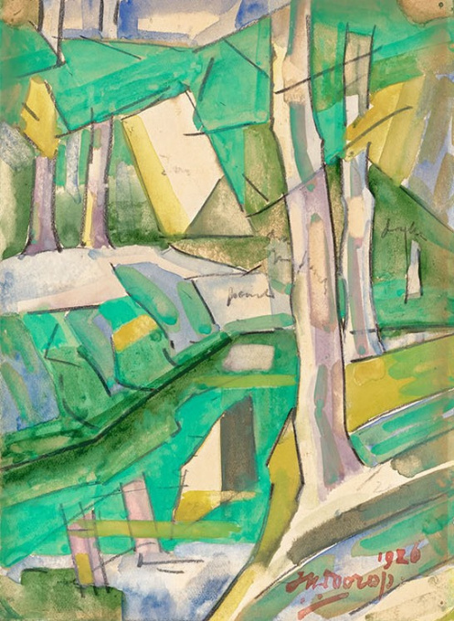 Beek in een bos by Jan Toorop