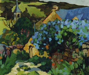 Church in the village of Rouveret, Ardeche by Kees Bol