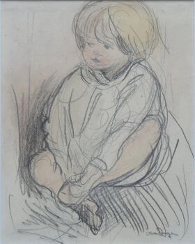 Dochter Dolly op 2-jarige leeftijd by Kees van Dongen