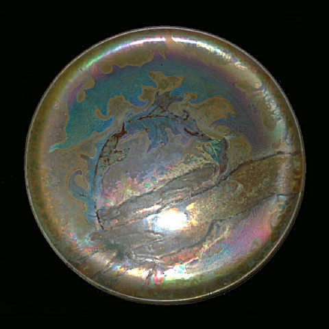 Art nouveau plate by Massier by Clement Massier
