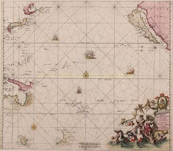 THE PACIFIC OCEAN WITH EARLY PROJECTIONS OF AUSTRALIA AND NEW ZEALAND  by Unbekannter Künstler