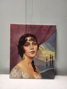 A Dark-Haired Beauty by Frans van Ermengem