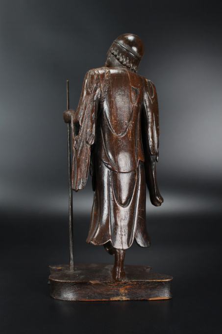 A Chinese Lacquered Wooden Figure Of Li Tieguai, Qing Dynasty, 18th/19th C. by Onbekende Kunstenaar
