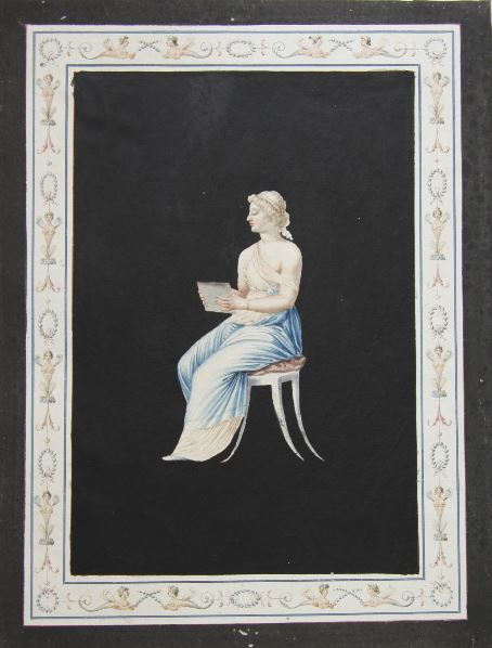Set of eight gouache drawings by Unbekannter Künstler