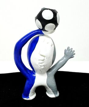 Zeer zeldzaam kunstwerkje van Ripollès "Le Joueur de Foot" by Juan Ripollés