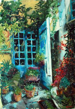 Andrea Padovani Waiting for Juliet Original oil painting on canvas 142 x 92 cm y 2023 by Andrea Padovani