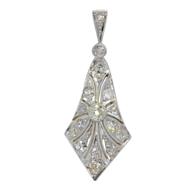 Vintage 1920's Art Deco diamond pendant by Artista Desconhecido