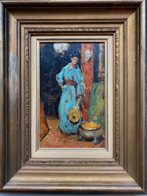 Japanese lady in kimono by Artista Sconosciuto