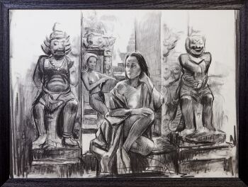 Woman in the temple by Nico Vrielink
