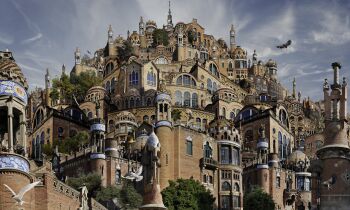 Hospital Sant Pau - Limited edition of 8  by Jean-François Rauzier
