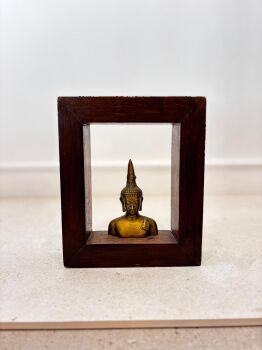 Wooden frame with buddha by Artista Sconosciuto