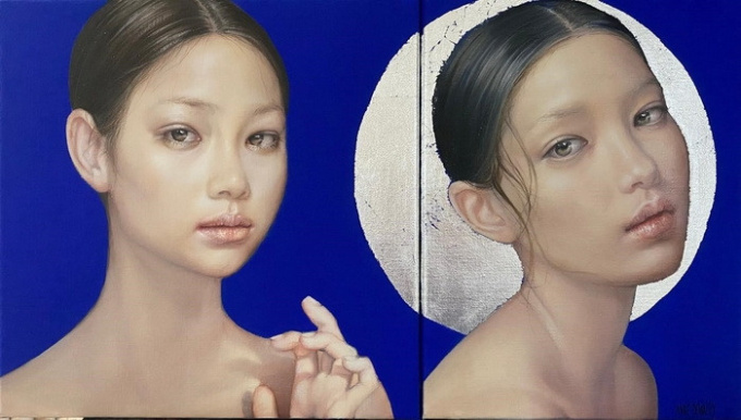 Blue Dream dyptique by Anne Dewailly