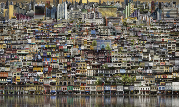 Veduta Singapore - Limited edition of 8  by Jean-François Rauzier