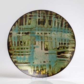 A multicoloured enameled copper plate – 1960’s or 1970’s by Oppi Untracht