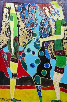 Couple and the horse by Theo Mackaay