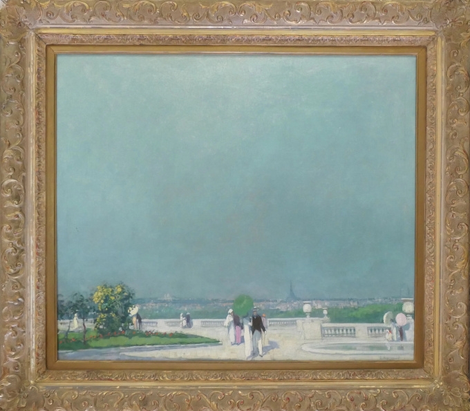 Zicht op Parijs vanaf Parc de Saint-Cloud by Frans Hogerwaard