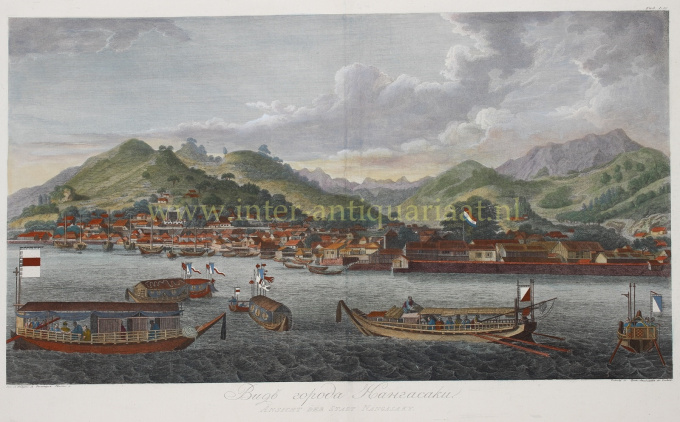 Nagasaki with Dejima by Wilhelm Gottlieb Tilesius by Artista Sconosciuto