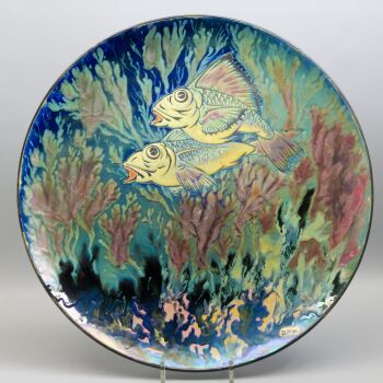 Deep sea landscape wall plate by Jean Barol