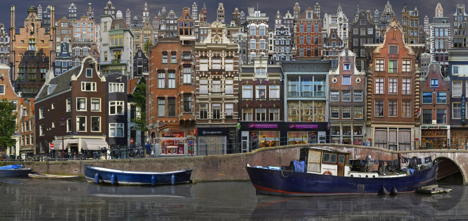 Balade d'Amsterdam 4 - Limited edition of 2 by Jean-François Rauzier