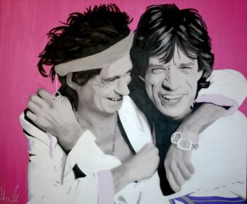 Two Stones Rolling Magenta by Hayo Sol