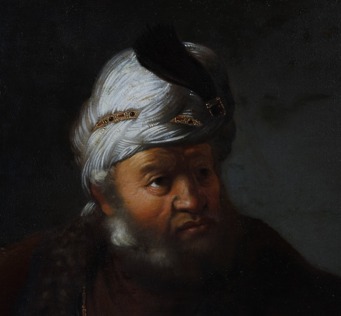 Portrait of a man with a turban by Unbekannter Künstler