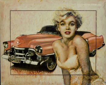Marilyn Pink Cadillac by Peter Donkersloot