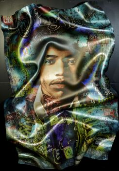 Jimi Hendrix Rolling Stone by Floyd Douglas