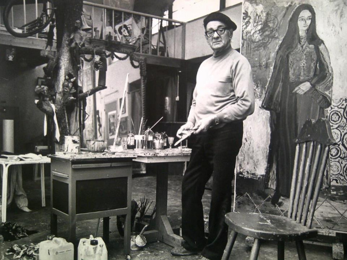 'Charles Eyck in zijn atelier' by Nico Koster