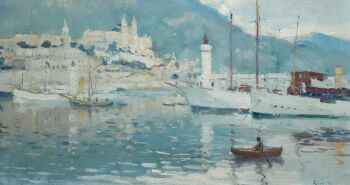 Harbour of Monte Carlo by Evert Moll