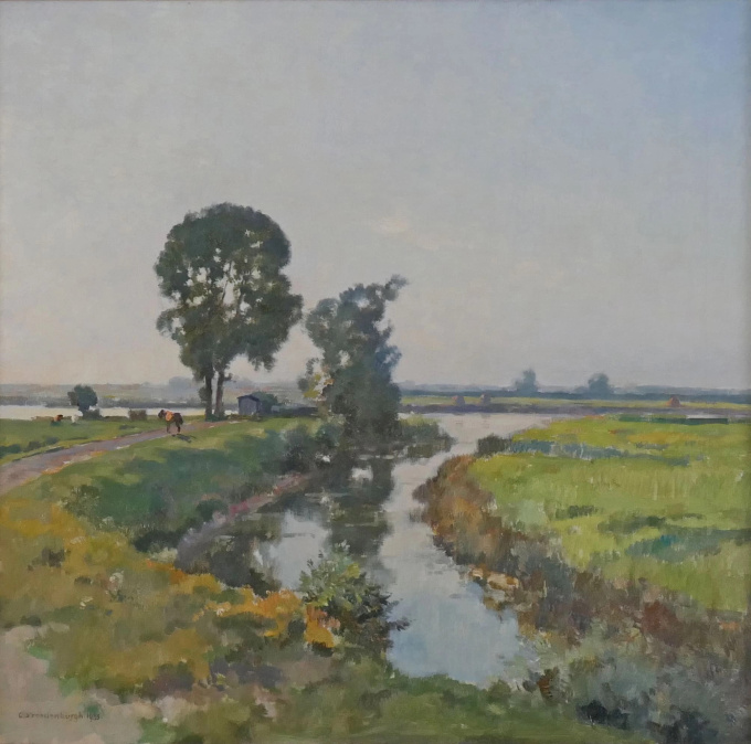 Rivierlandschap by Cornelis Vreedenburgh