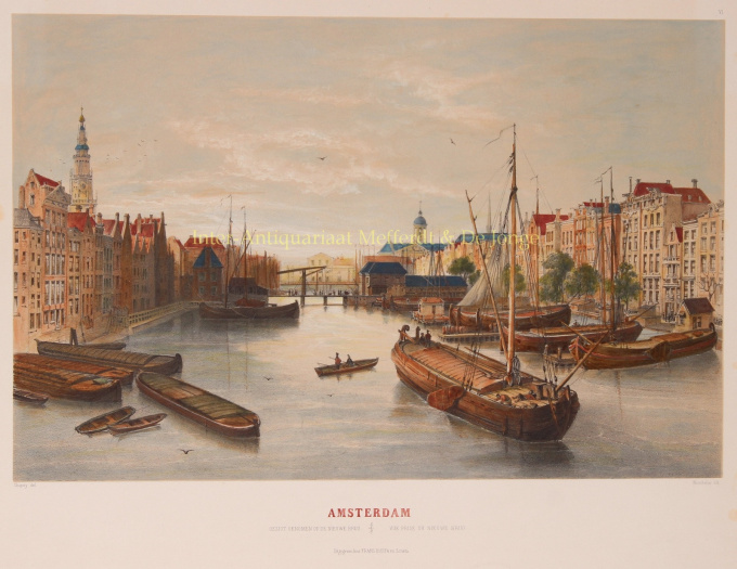 Amsterdam, Damrak by Frans Buffa & Zn.