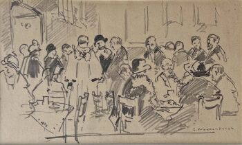 Cafe scene by Cornelis Vreedenburgh
