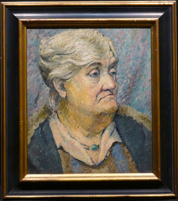 Portret oudere dame/ Portrait old woman by Onbekende Kunstenaar