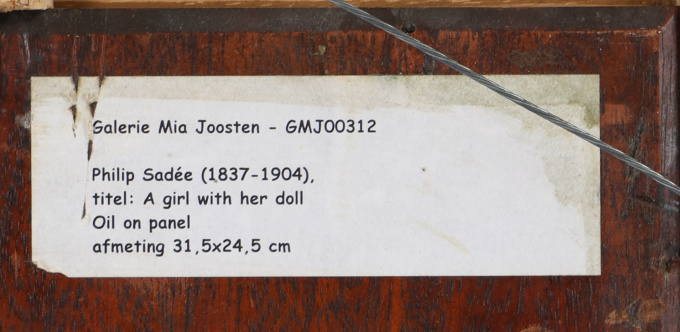Girl with her Doll by Philip Lodewijk Jacob Frederik Sadée