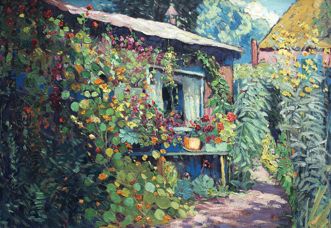 Flower splendor at the studio by Johannes (Jan) Kruysen